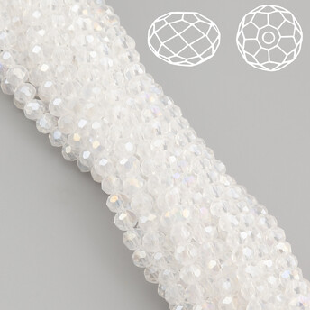 Бусины Swarovski огранка рондель 3х2,5 мм Ø 0,8 мм ±34 см (±145 шт.) Прозрачный АВ