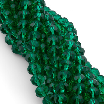 Бусины Swarovski огранка рондель 6х4,8 мм Ø 1 мм ±39 см (±82 шт.) Нефритовый прозрачный