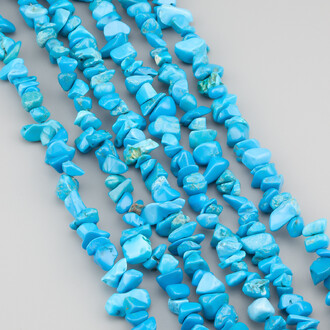 Бирюза голубая сколы крошка из камня 5-10 мм +-80 см 1 шт. (или +-40 см 2 шт.)