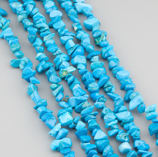 Бирюза голубая сколы крошка из камня 5-10 мм +-80 см 1 шт. (или +-40 см 2 шт.)