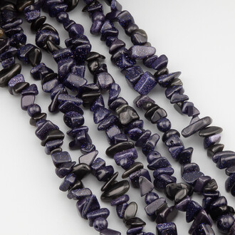 Авантюрин синий сколы крошка из камня 6-12 мм +-80 см 1 шт.