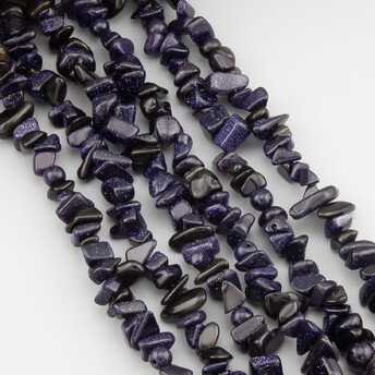 Авантюрин синий сколы крошка из камня 6-12 мм +-80 см 1 шт.