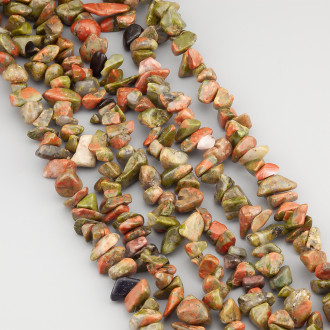 Яшма унакит сколы крошка из камня 5-10 мм +-80 см 1 шт.