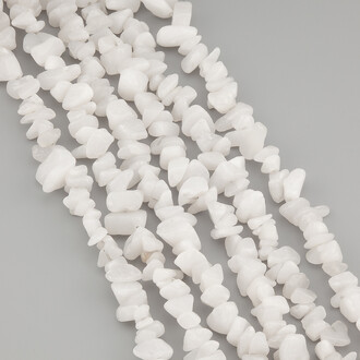 Агат белый сколы крошка из камня 5-10 мм +-80 см 1 шт.