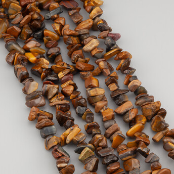 Тигровый глаз сколы крошка из камня 5-10 мм +-80 см 1 шт.