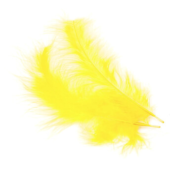 Перья марабу 10-15 см 25 шт. Желтый