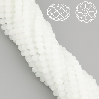 Намистини Swarovski огранювання рондель 3,5х3 мм Ø 0,8 мм 34 см (+-124 шт.) Молочний