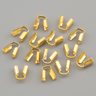 Концевик под шнур Ø 1 мм 7,8х1,7 мм 4,6г ( +-100 шт.) Золотистый