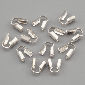 Концевик под шнур Ø 1,5 мм 5х2,5 мм 5,7г ( +-100 шт.) Серебристый