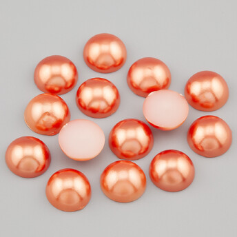 Полубусины акрил 10 мм +-100 шт. оранжевый