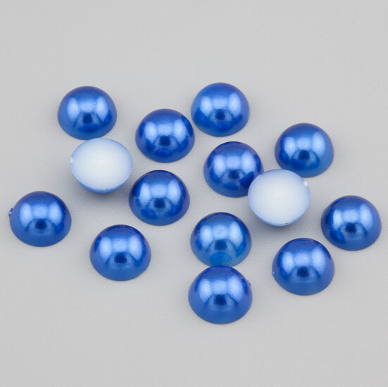 Полубусины акрил 8 мм +-200 шт. Синий темный