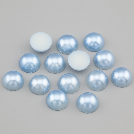 Полубусины акрил 8 мм +-200 шт. Серо-голубой