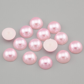 Полубусины акрил 8 мм +-200 шт. Розовый светлый