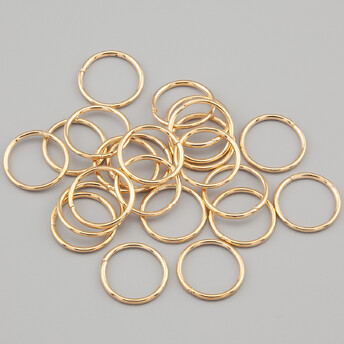 Соединительное кольцо одинарное 12х1,0 мм +-90 шт. Золото 20г