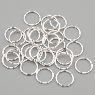 Соединительное кольцо одинарное 12х1,0 мм +-60 шт. Серебро 19г