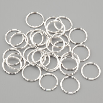 Соединительное кольцо одинарное 12х1,0 мм +-60 шт. Серебро 19г