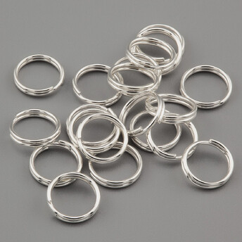 Соединительное кольцо заводное 14х0,7 мм +-75 шт. Платина 19г