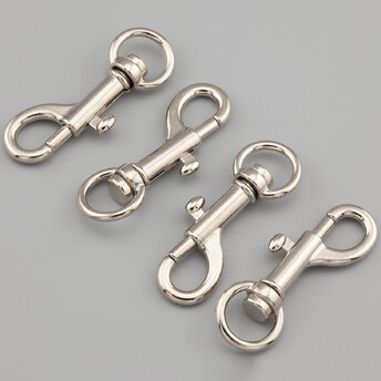 Карабин Собачий 11 мм длина 45,5 мм Платина