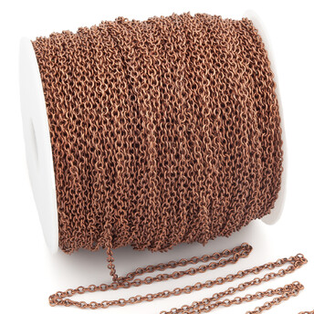 Цепь для рукоделия 2,5х3 мм Медный 1 метр