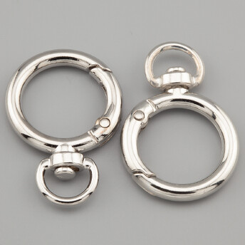 Карабин Кольцо с петелькой 40х27 мм Ø 10 мм 1 шт. Платина