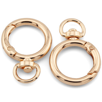 Карабин Кольцо с петелькой 40х27 мм Ø 10 мм 1 шт. Золото