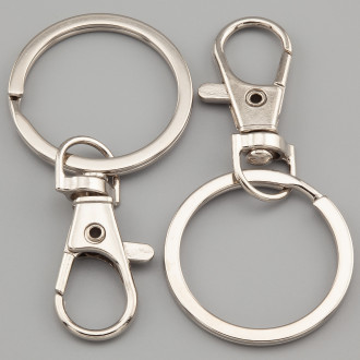 Карабин с кольцом карабин 35х15 мм кольцо 30 мм длина 60 мм 1 шт. Платина