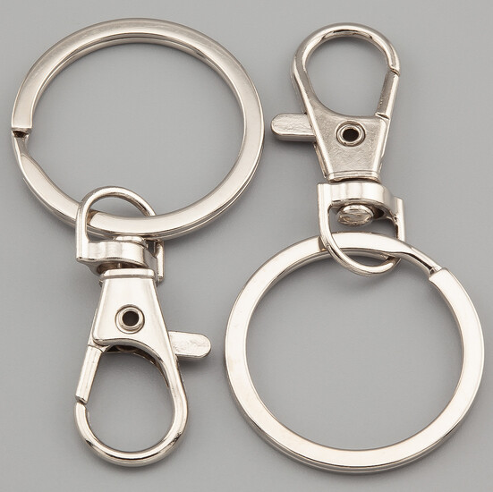 Карабин с кольцом карабин 35х15 мм кольцо 30 мм длина 60 мм 1 шт. Платина
