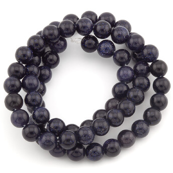 Авантюрин синий бусины из камня 4 мм +-37 см 1 шт.