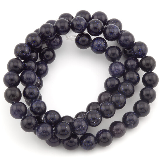 Авантюрин синий бусины из камня 4 мм +-37 см 1 шт.