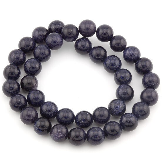 Авантюрин синий бусины из камня 8 мм +-37 см 1 шт.