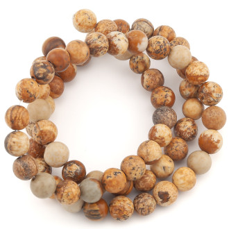 Яшма Калахари бусины из камня 6 мм +-37 см 1 шт.