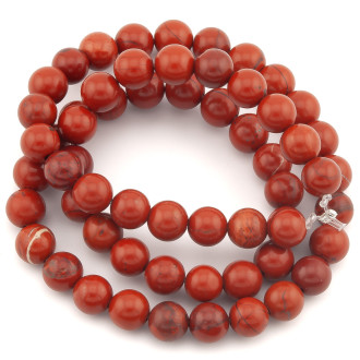 Яшма Кровавик бусины из камня 4 мм +-37 см 1 шт.