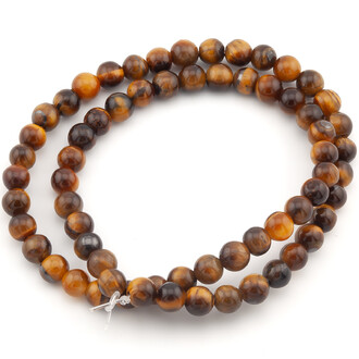 Тигровый глаз, бусины из камня 4 мм +-37 см 1 шт.