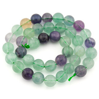 Флюорит бусины из камня 10 мм +-37 см 1 шт.