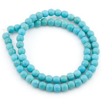 Бирюза голубая бусины из камня 4 мм +-37 см 1 шт.