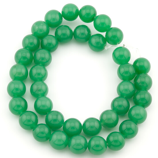 Нефрит бусины из камня 10 мм +-37 см 1 шт.