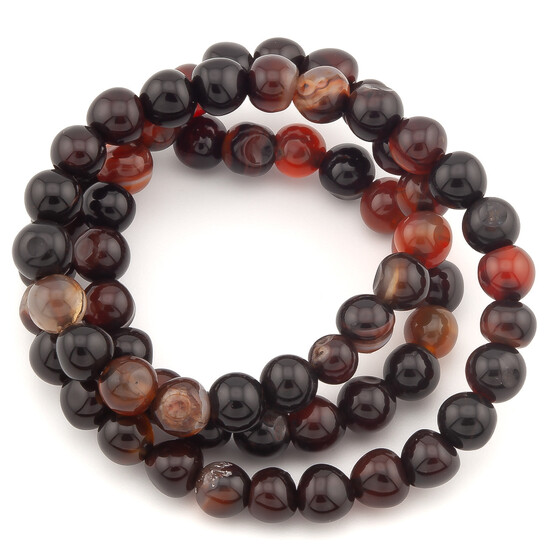 Сердолик агат бусины из камня 6 мм +-37 см 1 шт.