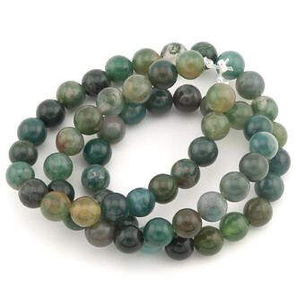 Моховой агат бусины из камня 6 мм +-37 см 1 шт.