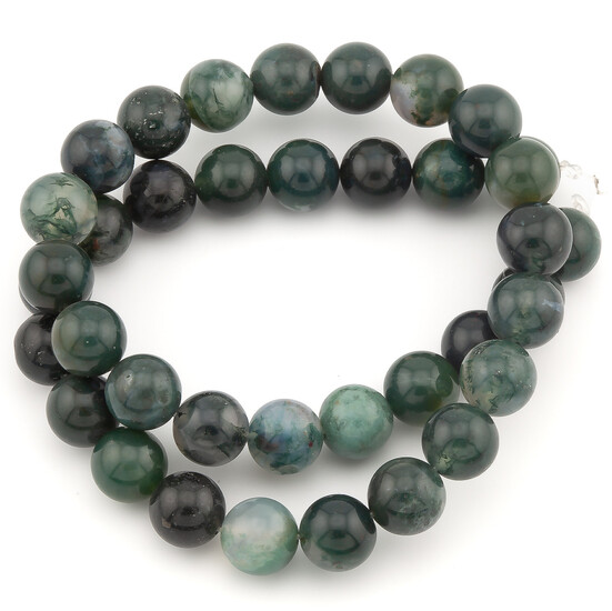 Моховой агат бусины из камня 8 мм +-37 см 1 шт.