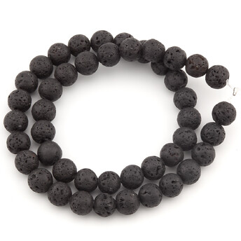 Вулканическая лава бусины из камня 10 мм +-37 см 1 шт.
