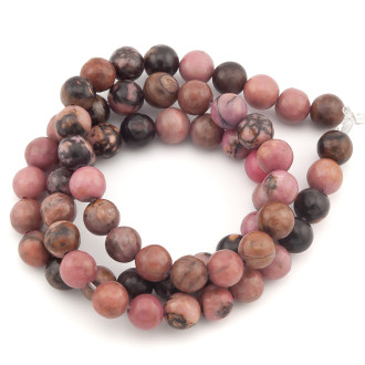 Родонит бусины из камня 4 мм +-37 см 1 шт.