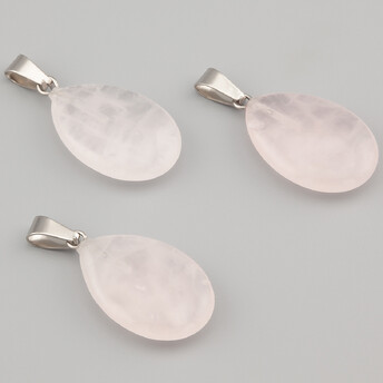 Кулон капля Розовый кварц 16х6х34 мм 1 шт.