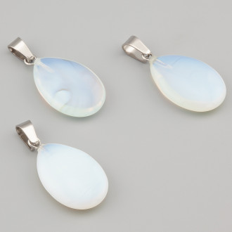 Кулон капля Лунный камень 16х6х34 мм 1 шт.