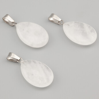 Кулон капля Горный хрусталь 16х6х34 мм 1 шт.