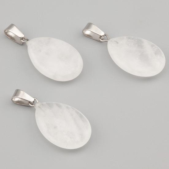 Кулон капля Горный хрусталь 16х6х34 мм 1 шт.