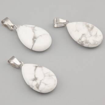 Кулон капля Кахолонг 16х6х34 мм 1 шт.