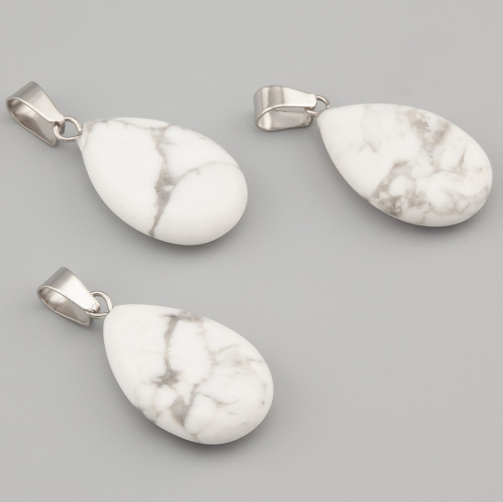 Кулон капля Кахолонг 16х6х34 мм 1 шт.