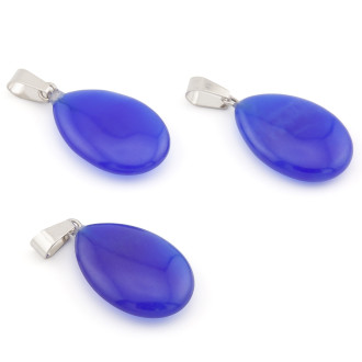 Кулон капля Лазурит (имит) 16х6х34 мм 1 шт.