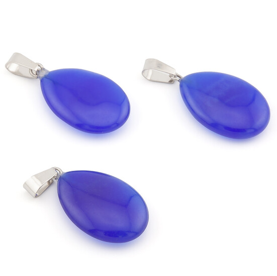 Кулон капля Лазурит (имит) 16х6х34 мм 1 шт.