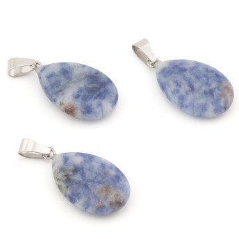 Кулон капля Содалит 16х6х34 мм 1 шт.